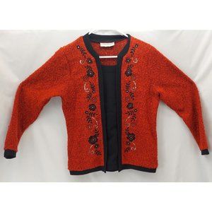 Cathy Daniels Women's Small Red Sweater-G1